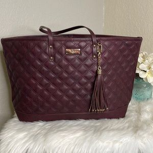 BCBG Paris Merlot Quilted Tote